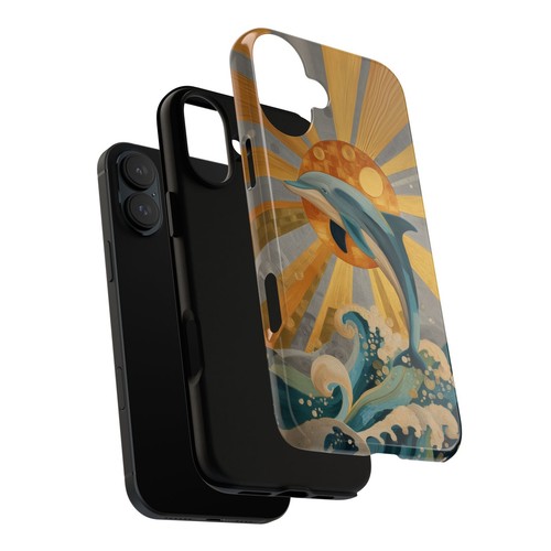 Dolphin Sunlight Rays Waves Phone Case for iPhone, Samsung Galaxy, Pixel - 第 24/239 張圖片