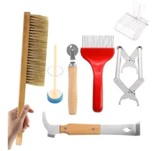 Beekeeping Supplies, 7 PCS Beekeeping Starter Kit, Bee Hive Tools and Bee Kee...