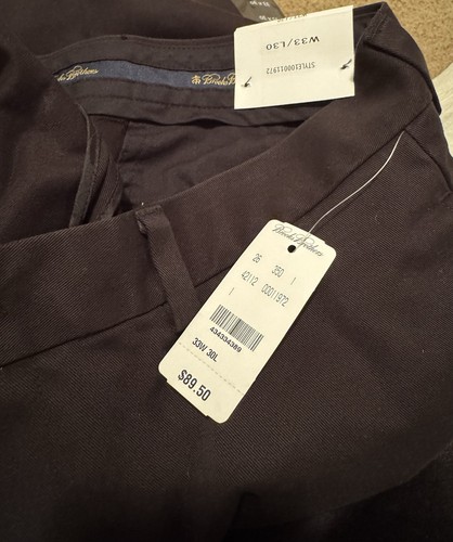 NWT Mens Size 33W 30L BROOKS BROTHERS Advantage Chino Wrinkle Free Black Clark - Picture 5 of 5