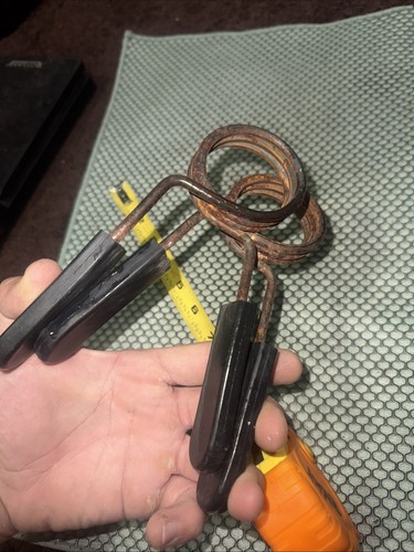 Vintage Black Rusty 2 Gold's Gym Olympic-Size Spring Collar Clips For 2" Barbell - Picture 2 of 12