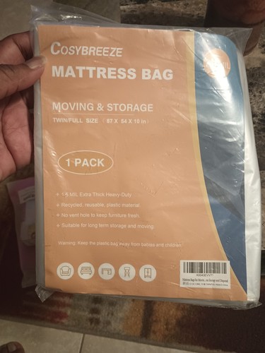 Mattress Bag for Moving and Storage, Twin and Full Size, 1 Pack