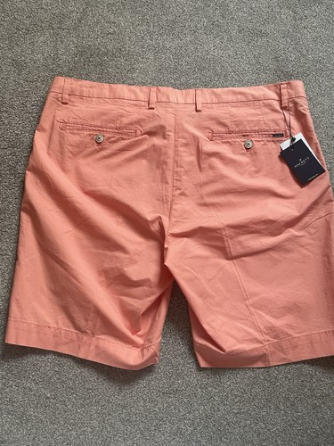 Hackett London Men's Salmon Pink / Kensington Shorts Size W40 - Picture 5 of 20