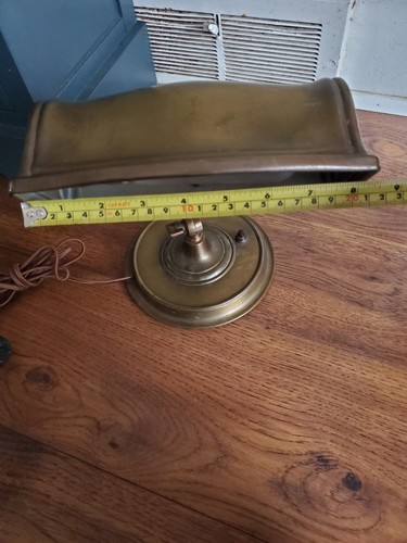 Vintage Art Nova Bankers Brass Desk Table Lamp Adjustable Head - Picture 17 of 20