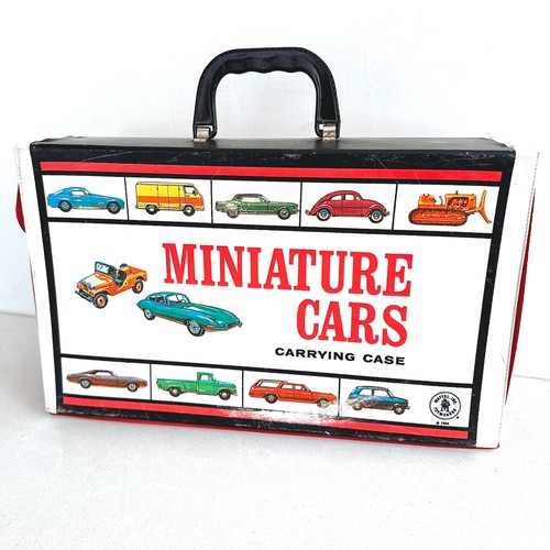 60er Mattel Miniatur Autos Tragetasche - für 40 Autos (ohne Autos)