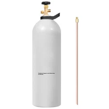CO2 Tank 20 lbs New Aluminum Alloy Gas Cylinder with Siphon Tube DOT Approved