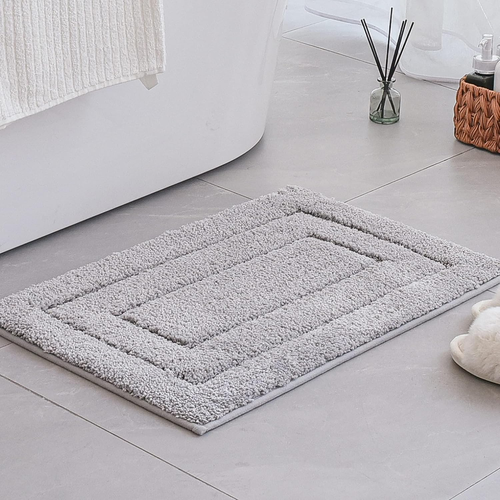 Gray Bathroom Rugs, Bath Mats for Bathroom Non-Slip, Super Soft and Water Absorb - Afbeelding 9 van 12
