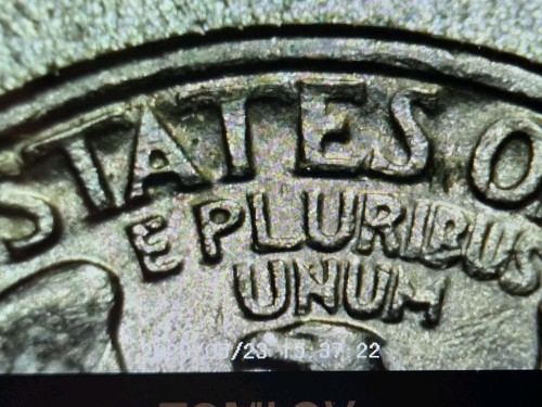 1982 P Washington Quarter. Filled In Mint Mark Error & Date On Rim. Hard Strike. - Picture 3 of 10