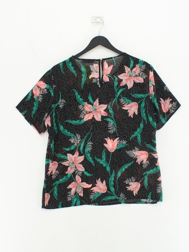 Pieces Women's Blouse L Black 100% Polyester Basic - Picture 5 of 6
