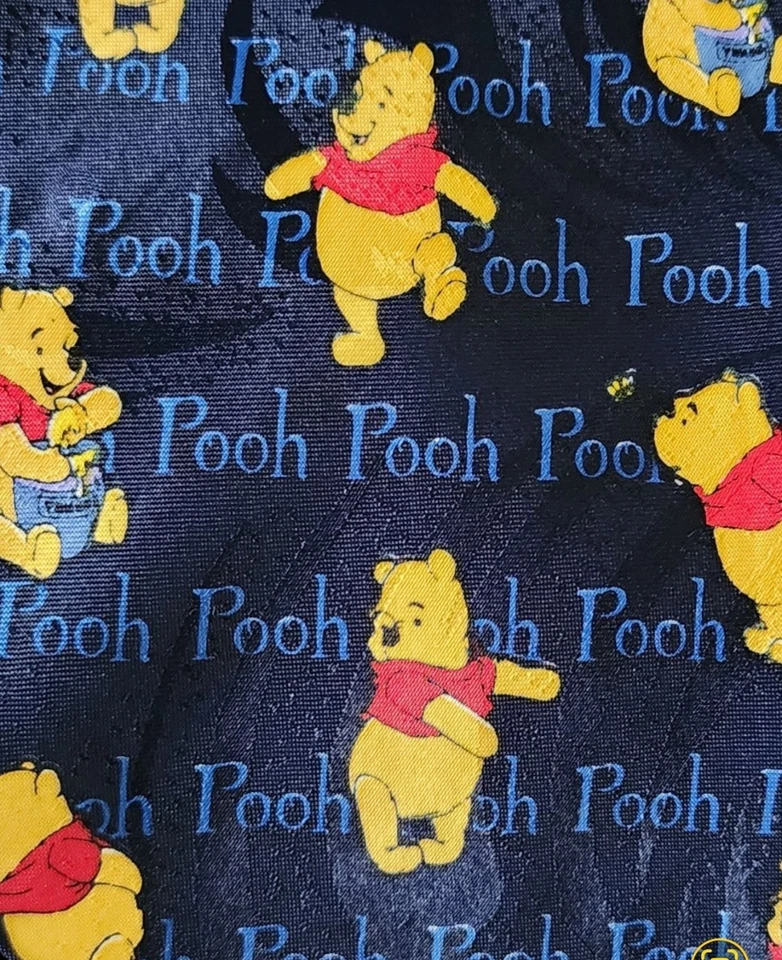 Винтажный мужской галстук Disney Winnie The Pooh Honey & Bees темно-синий новинка - Изображение 2 из 4