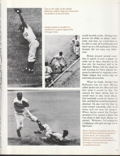 Jackie Robinson Campeón de Béisbol Homenaje ARTÍCULO ORIGINAL DE 1978 LIBRO Ilustración - Imagen 2 de 3