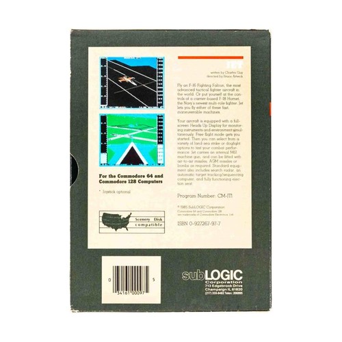 Sublogic Communications Corp. Computer Game Jet VG+/EX - Picture 2 of 2