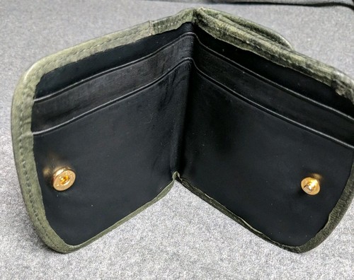 BEAUTIFUL VINTAGE BUXTON OLIVE GREEN MINI WALLET - Picture 14 of 16