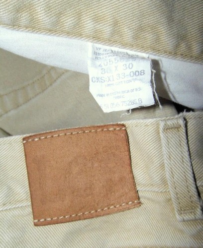 LEE - Men's Vintage Relaxed Fit Jeans 36"W X 30"L Straight Leg Beige Light Brown - Picture 5 of 5