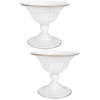 2 stücke Mode Home Vase Verzierung Kreative Pflanzer Roman Blumentopf Weiß