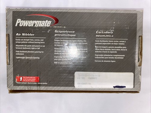 POWERMATE AIR NIBBLER 024-0244CT Pneumatic Sheet Metal Cutter Tool - Picture 2 of 5