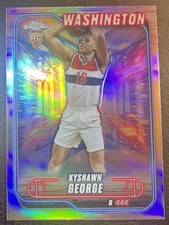 2025 TOPPS CHROME BASKETBALL SILVER REFRACTOR KYSHAWN GEORGE RC WIZARDS MIAMI SP