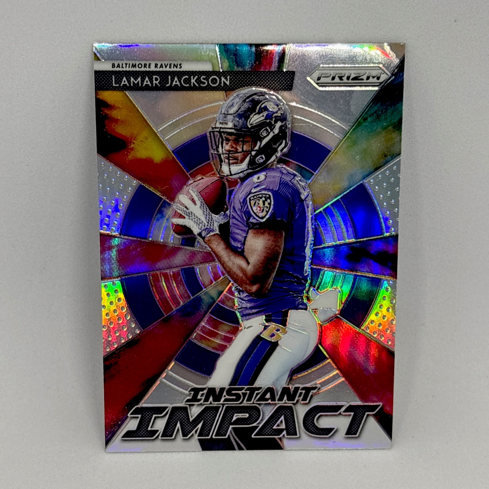 Lamar Jackson 2018 Panini Prizm Instant Impact Silver Prizm Rookie RC Ravens