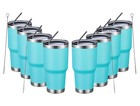 30oz Insulated Tumbler With Lids and Straws,Stainless Steel Double Vacuum Cof...
