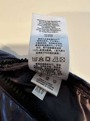 DKNY Womens Gray Half-Zip Down Puffer Vest ￼ Removable Hood Mint Size XS 57 - Picture 12 of 14