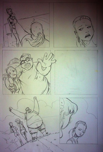 Zombies vs. Cheerleaders 2011 Original MATT HEBB Hand Drawn Interior Comic Page - Picture 1 of 4
