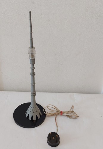 Vintage 1970 UdSSR Ostankino Moskau Fernsehturm Lampe Schreibtisch + Box - Bild 11 von 24