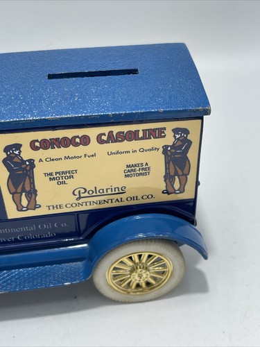 1920 CONOCO GASOLINE TRUCK BANK BLUE JOSEPH L ERTL Made USA In 1993 - Picture 4 of 15
