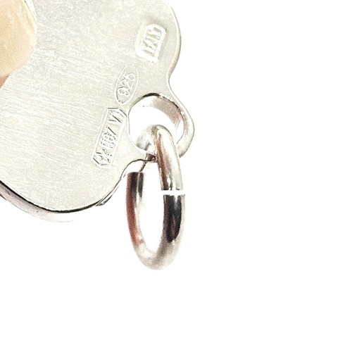 Colgante de plata de ley pequeño grabado en corazón etiqueta 925 personalizado - Imagen 9 de 17