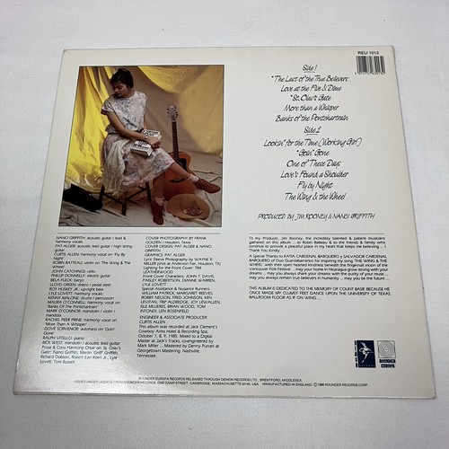 Nanci Griffith - The Last Of The True Believers - LP Vinyl Record Album 1986 - Picture 3 of 12