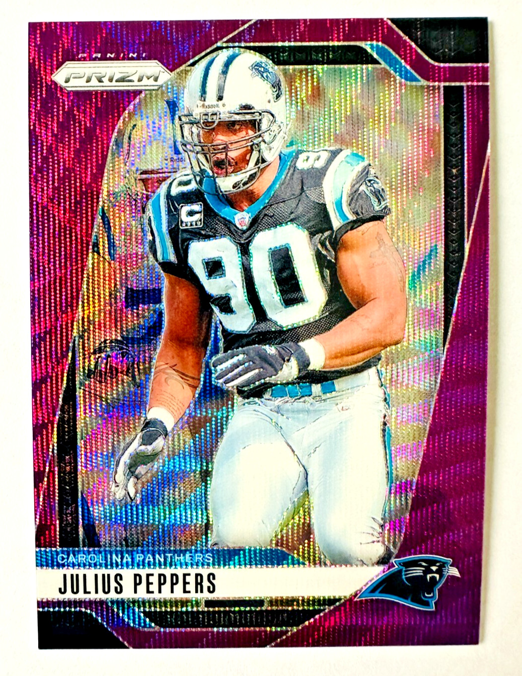2024 Panini Prizm Julius Peppers PURPLE Wave Prizm Card SP #/99 Panthers Legend!