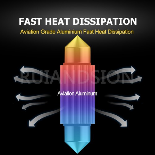 2x 41mm 42mm 4014 12-SMD Led Car Interior Festoon Dome Bulb Light AC 12V 24V Red - Picture 5 of 8
