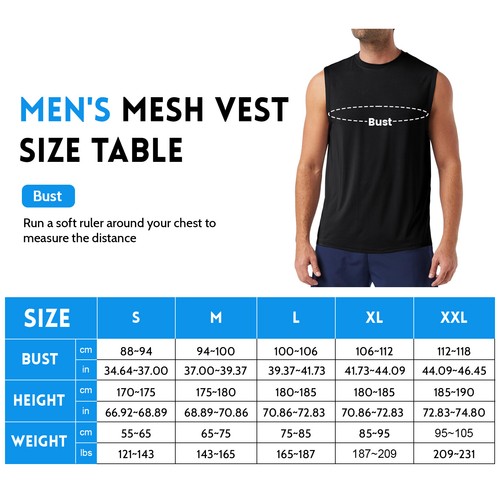 3 Pack Men’s Tank Tops Quick Dry Gym Sleeveless Muscle T Shirts Fitness Running - Picture 8 of 26
