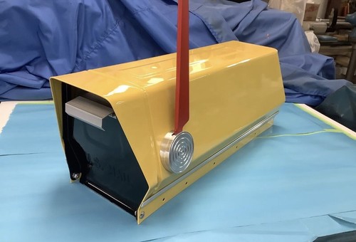Mid Century Vintage Black Mailbox Mail Box Postbox rare Mid Mod Antique Read - Picture 15 of 15