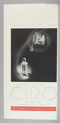 Doux Jasmin Perfume by Ciro PRINT AD - 1939
