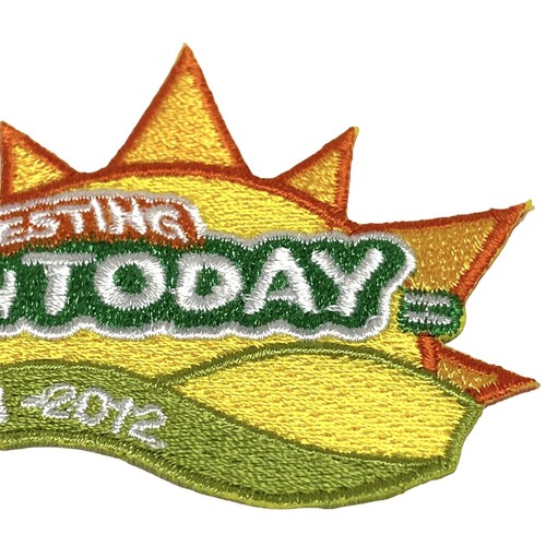 Parche Oficial de las Girl Scouts Investing in Today 2011 2012 Bordado Verde Amarillo - Imagen 3 de 4