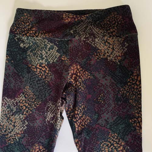 Soft Surroundings Legging Women M Purple Green Animal Print Colorful Boho Hippie - Picture 5 of 10