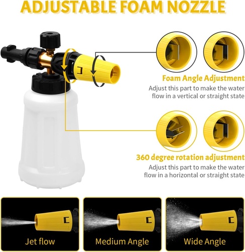 Lancia in Schiuma Snow Foam Lance per Karcher Idropulitrice K2 K3 K4 K5 K6 K7, U - Foto 2 di 12