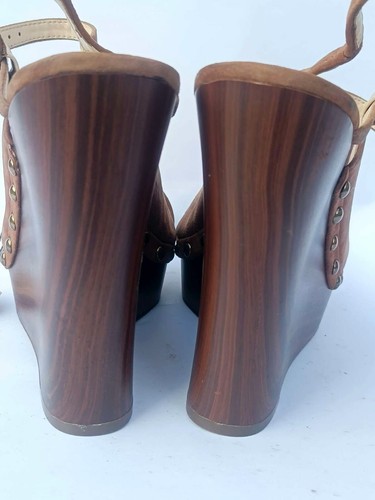 Jessica Simpson Studded Wedge Heels | Women’s Brown Suede Sandals | Size US 10 - Picture 5 of 12