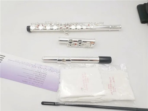 YF-471SL Flute 16 Hole with E Key Silver Plated Flute C Key White Copper flute - Picture 3 of 6