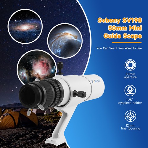SVBONY SV48P 90500 telescopio rifrattore + cannocchiale guida 50 mm + telecamera guida - Foto 11 di 16