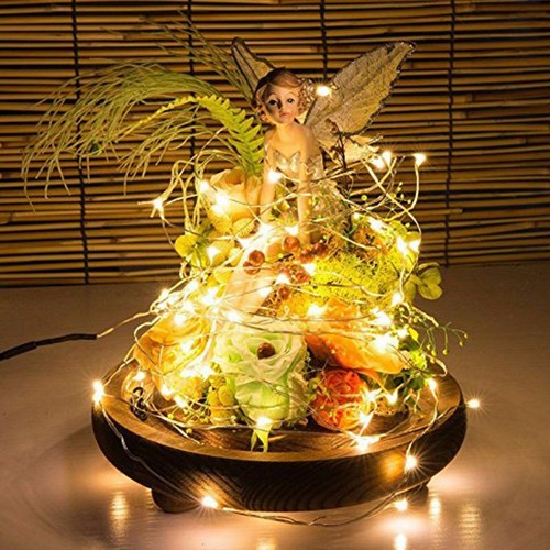 6.6ft 20 LED Battery Operated Mini LED Copper Wire String Fairy Lights Christmas - Picture 5 of 12
