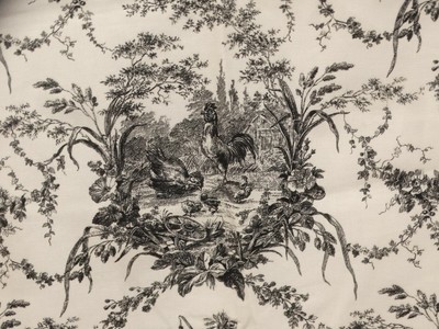 Rue De France Country French Toile Drape Curtain Panel Black White Roosters Ebay Rue De France Country French Toile