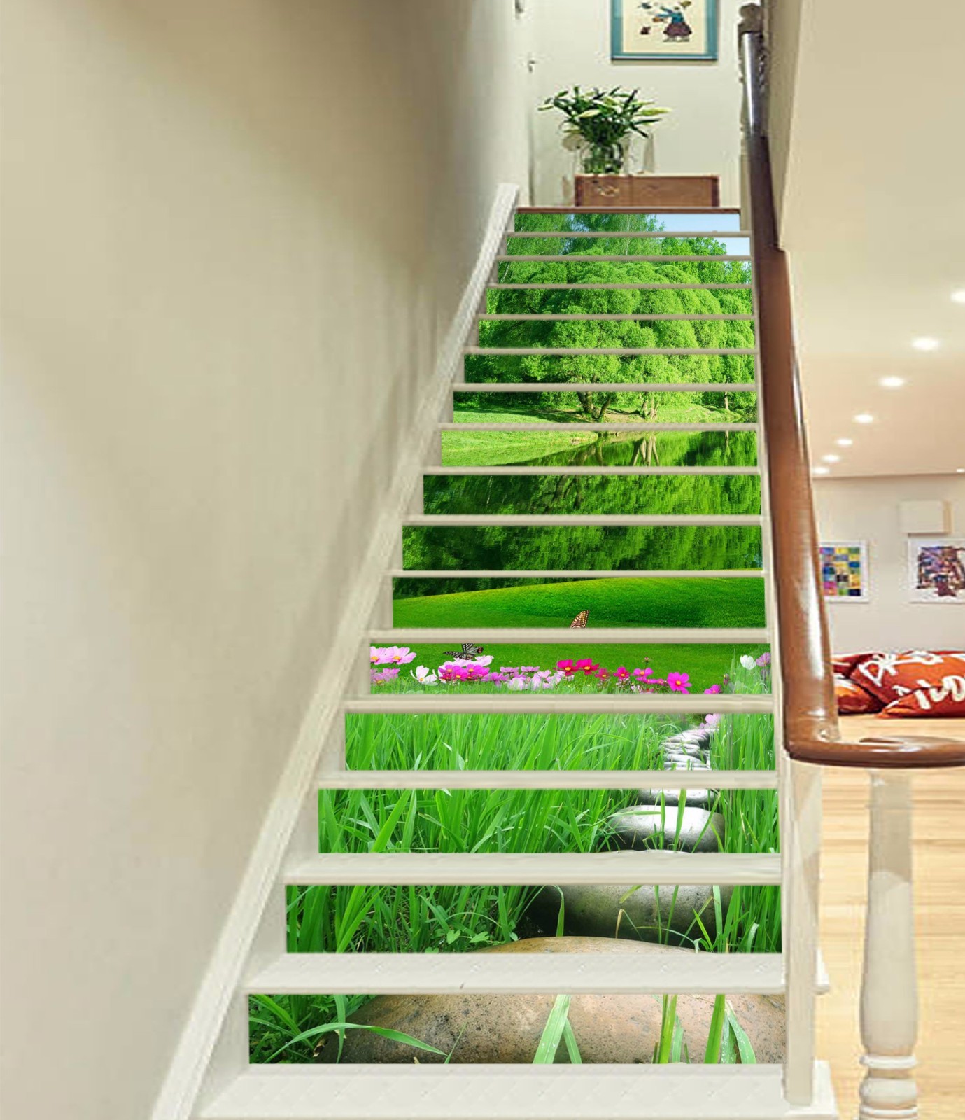 3D Lake Grass 051 Stairs Risers Decoration Photo Mural Vinyl Decal WandPapier US 3D Lake Grass 051 Stairs Risers Decoration Photo Mural Vinyl Decal WandPapier US