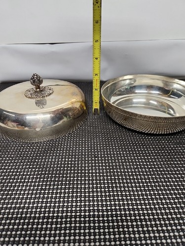 Vintage Silver Plated SIOM Bowl with lid - Picture 7 of 8