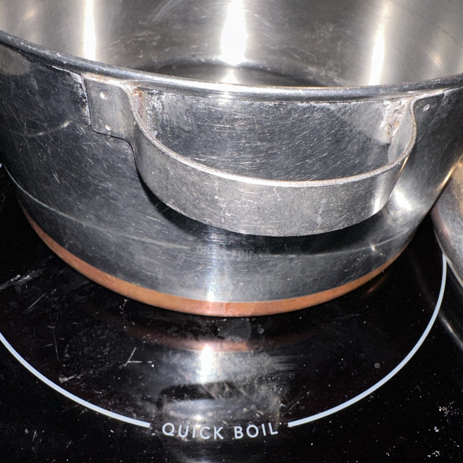 Pre 1968 1801 Revere Ware Copper Bottom Dutch Oven w/Metal Handles Oven