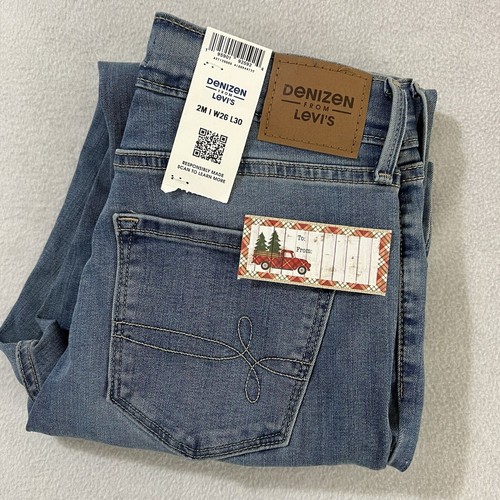 Levis Denizen 2M High Rise Straight Leg Jeans Women 27 x 28 Blue Denim Pants NWT - Picture 20 of 20