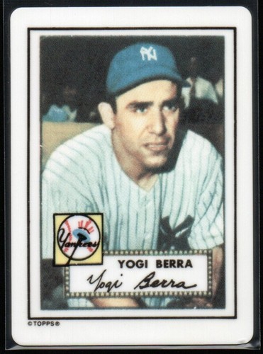 Yogi Berra 1990 R&N China 1952 Topps Porcelain Reprint New York Yankees #12,169 - Picture 1 of 3