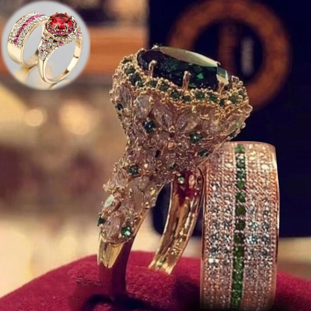Gorgeous Women Wedding Ring Set Rings Size5-11 Cubic Zirconia Jewelry Gorgeous Women Wedding Ring Set Rings Size5-11 Cubic Zirconia Jewelry