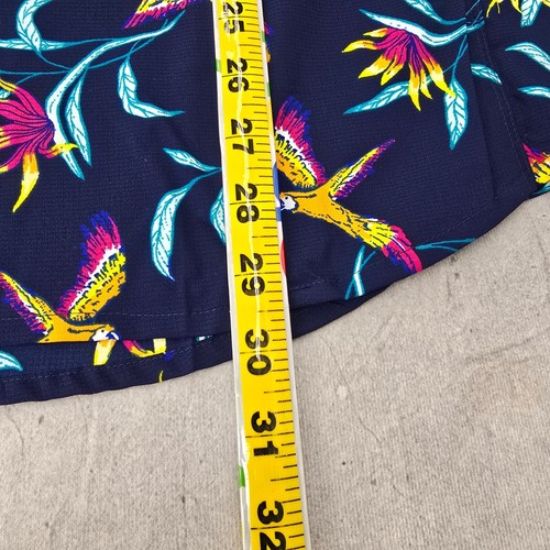 Coolibar Long Sleeve Mens Nassau Fishing Shirt XL Navy Blue Parrot UPF 50+ - Picture 21 of 23