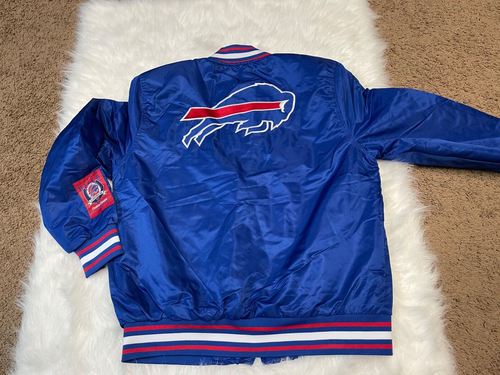 Buffalo Bills Satin Varsity Button Up Team Apparel Men's Size Medium Jacket - Picture 4 of 7