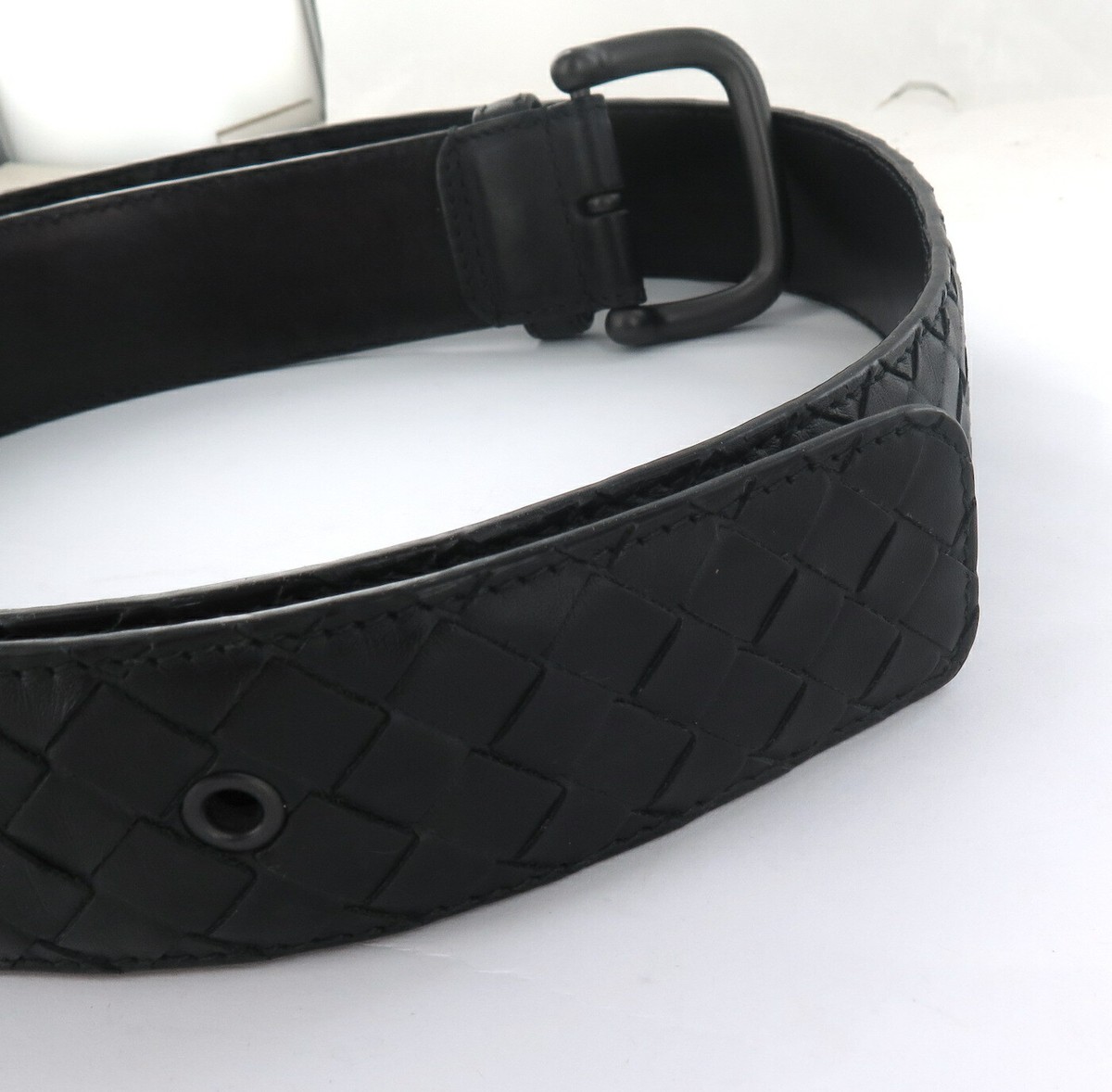 ベルト BOTTEGA VENETA Black Nappa Leather Belt BOTTEGA VENETA Leather waist belt | NET-A-PORTER